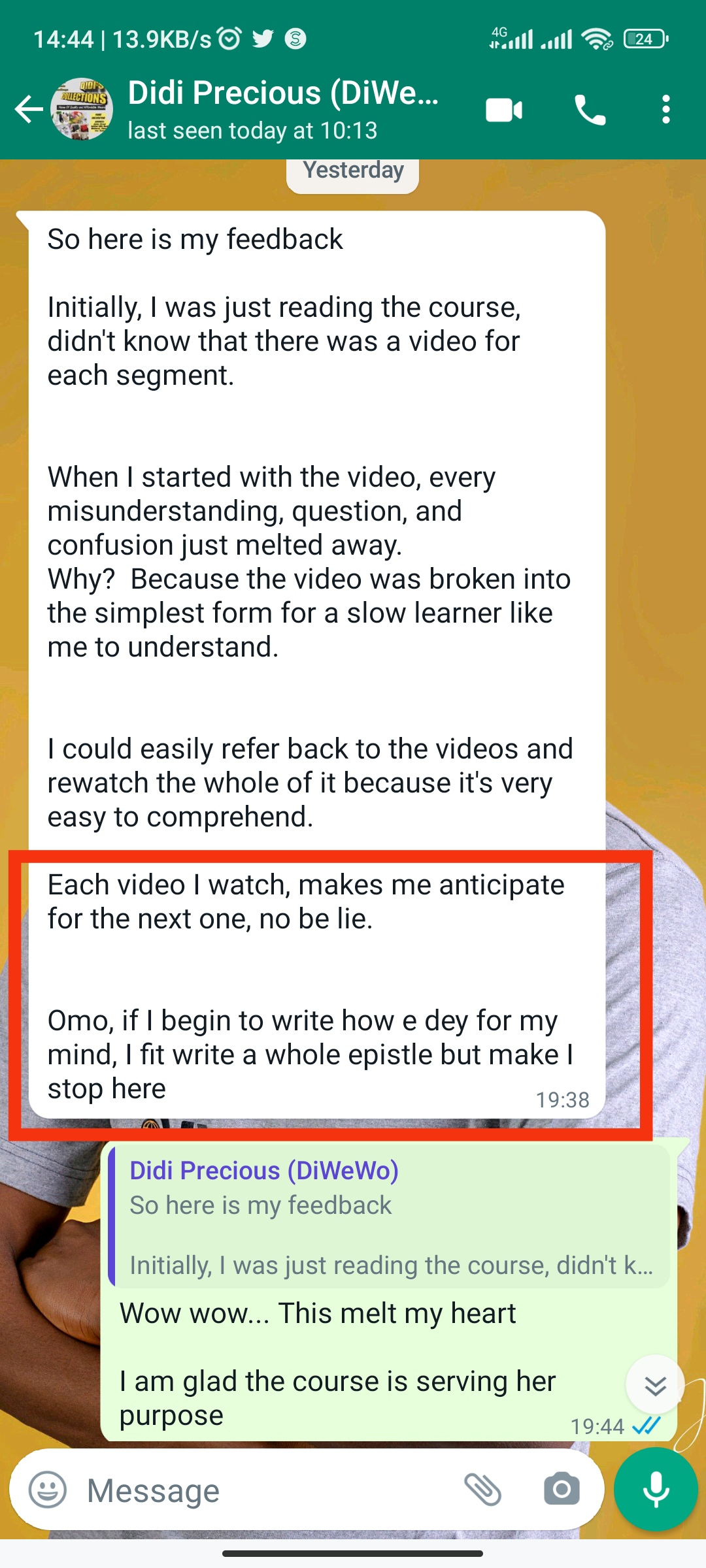 Student testimonial 2