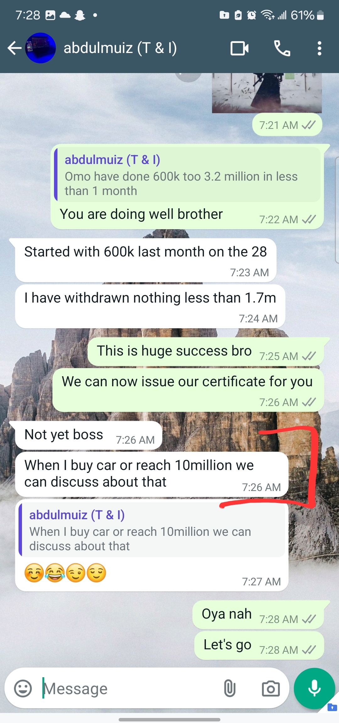 Pro Mastery Session student testimonial 2